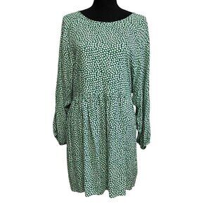 Urban Outfitters Daisy Street Size Medium Boho Green Print Long Sleeve